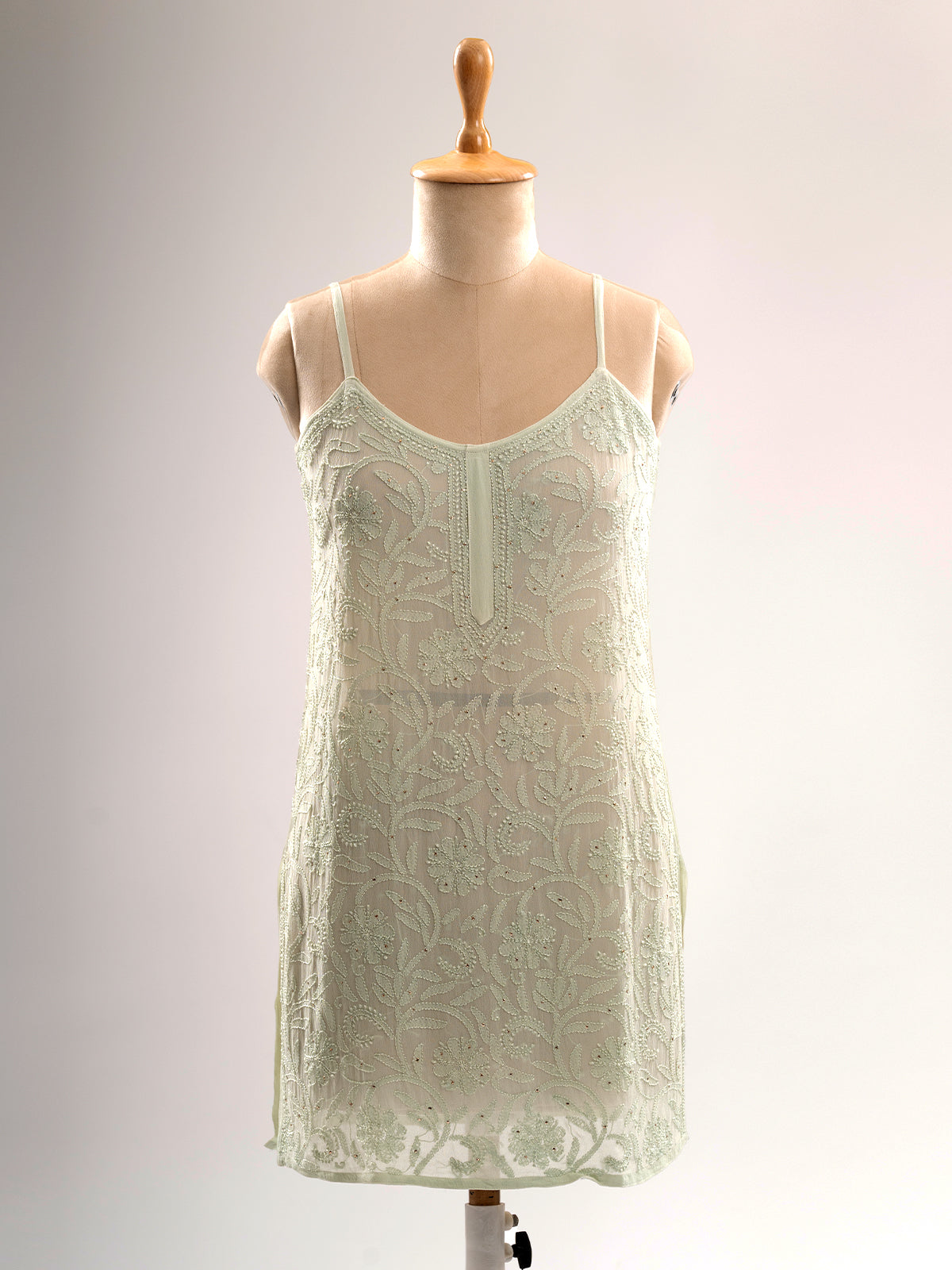 Iktara Chikankari Spaghetti Top