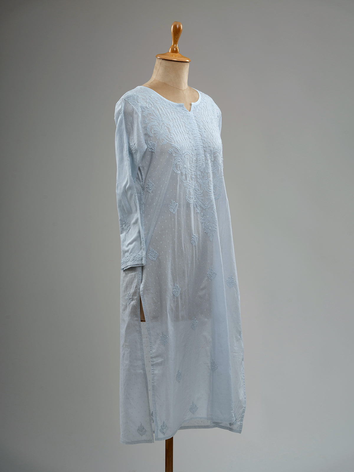Dobby Cotton Chikankari Kurti