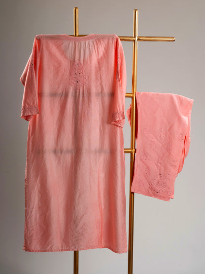 Chanderi Mukaish Chikankari Set