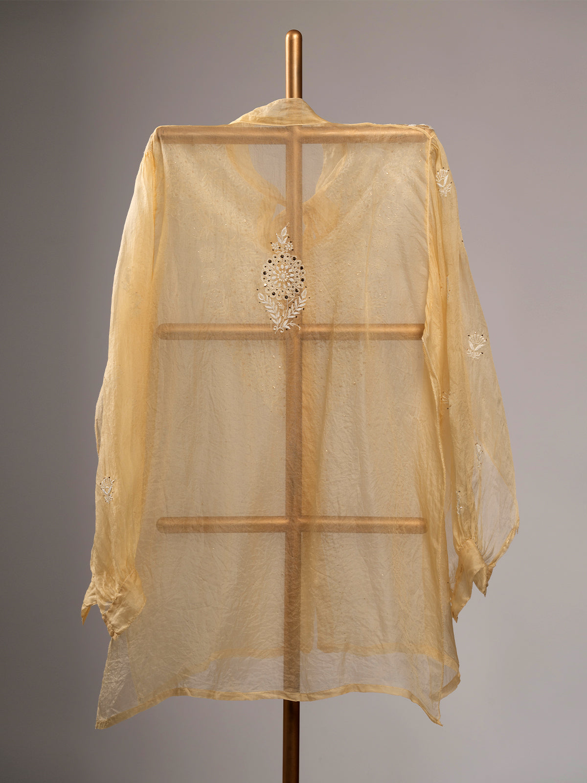 Organza Chikankari Shirt With Mukaish Work