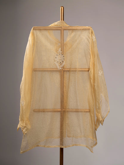 Organza Chikankari Shirt With Mukaish Work
