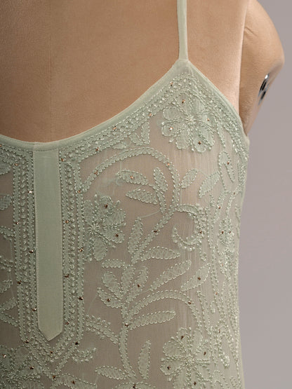 Iktara Chikankari Spaghetti Top