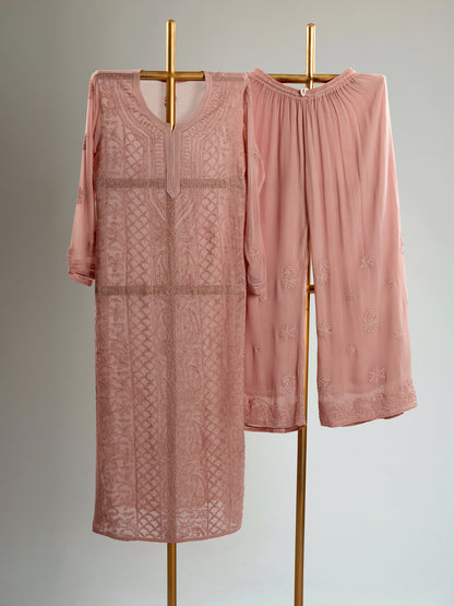 Jaal Embroidered Chikankari Set
