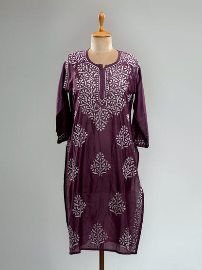 Chanderi Chikankari Kurti