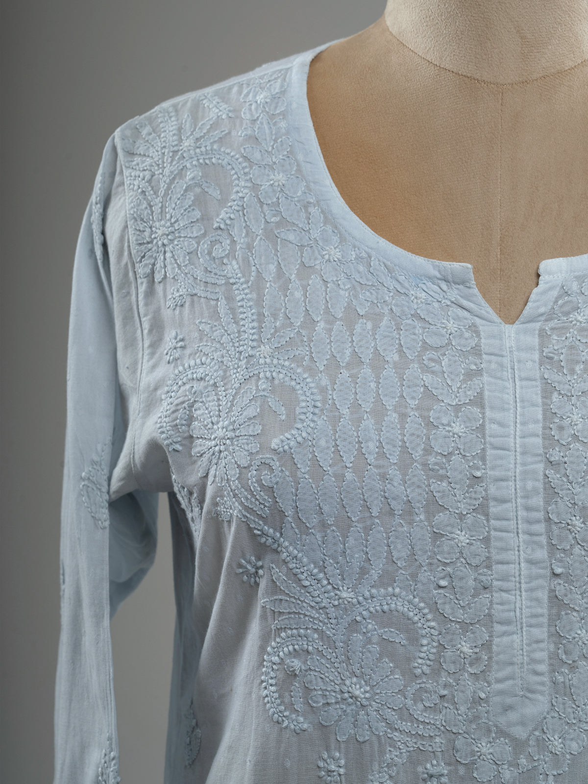 Dobby Cotton Chikankari Kurti