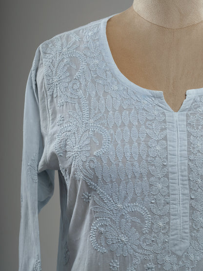 Dobby Cotton Chikankari Kurti