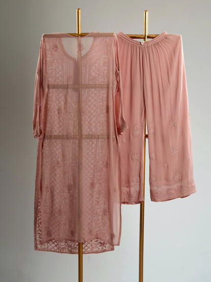 Jaal Embroidered Chikankari Set