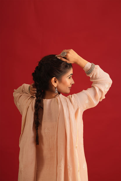 Mul Chanderi Chikankari Suit Set