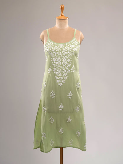 Chikankari Spaghetti Kurti
