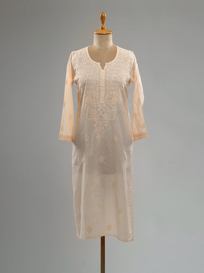 Dobby Cotton Chikankari Kurti