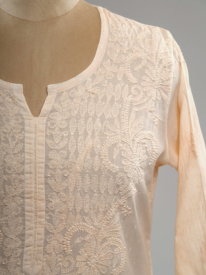 Dobby Cotton Chikankari Kurti