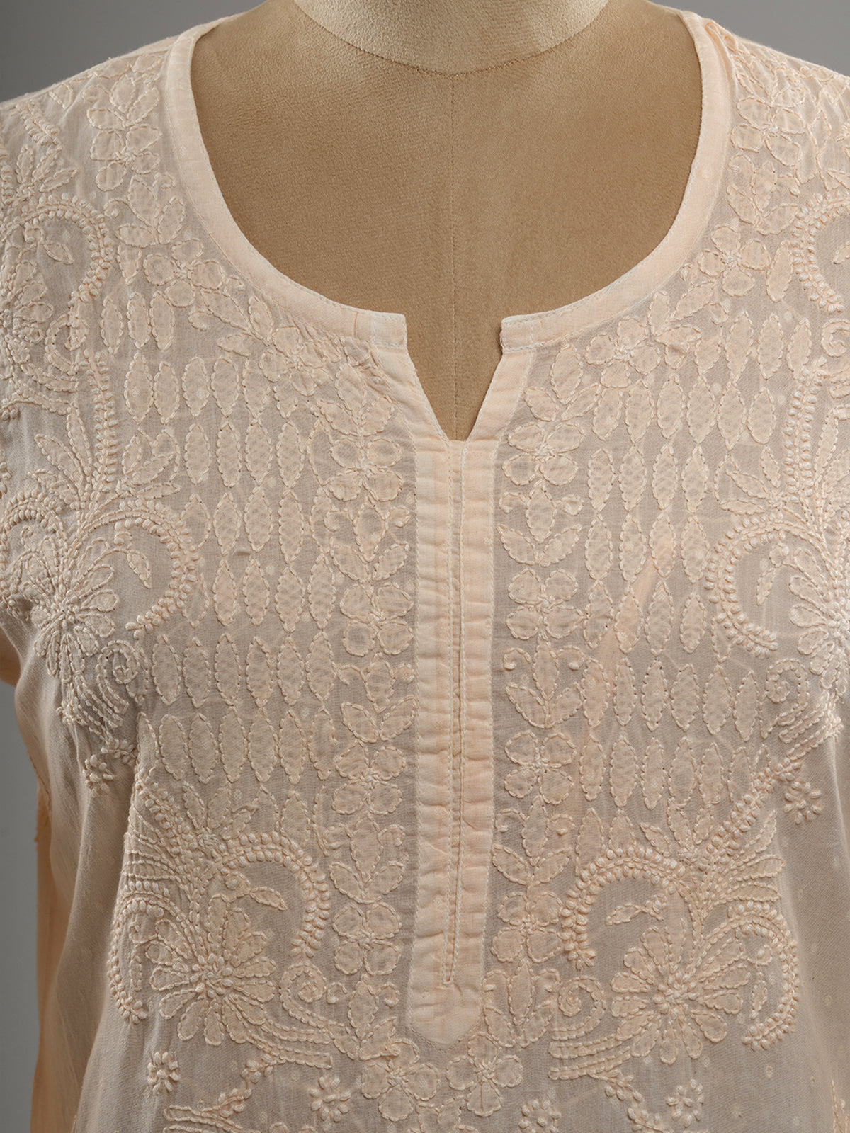Dobby Cotton Chikankari Kurti