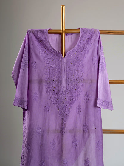 Chanderi Mukaish Chikankari Set