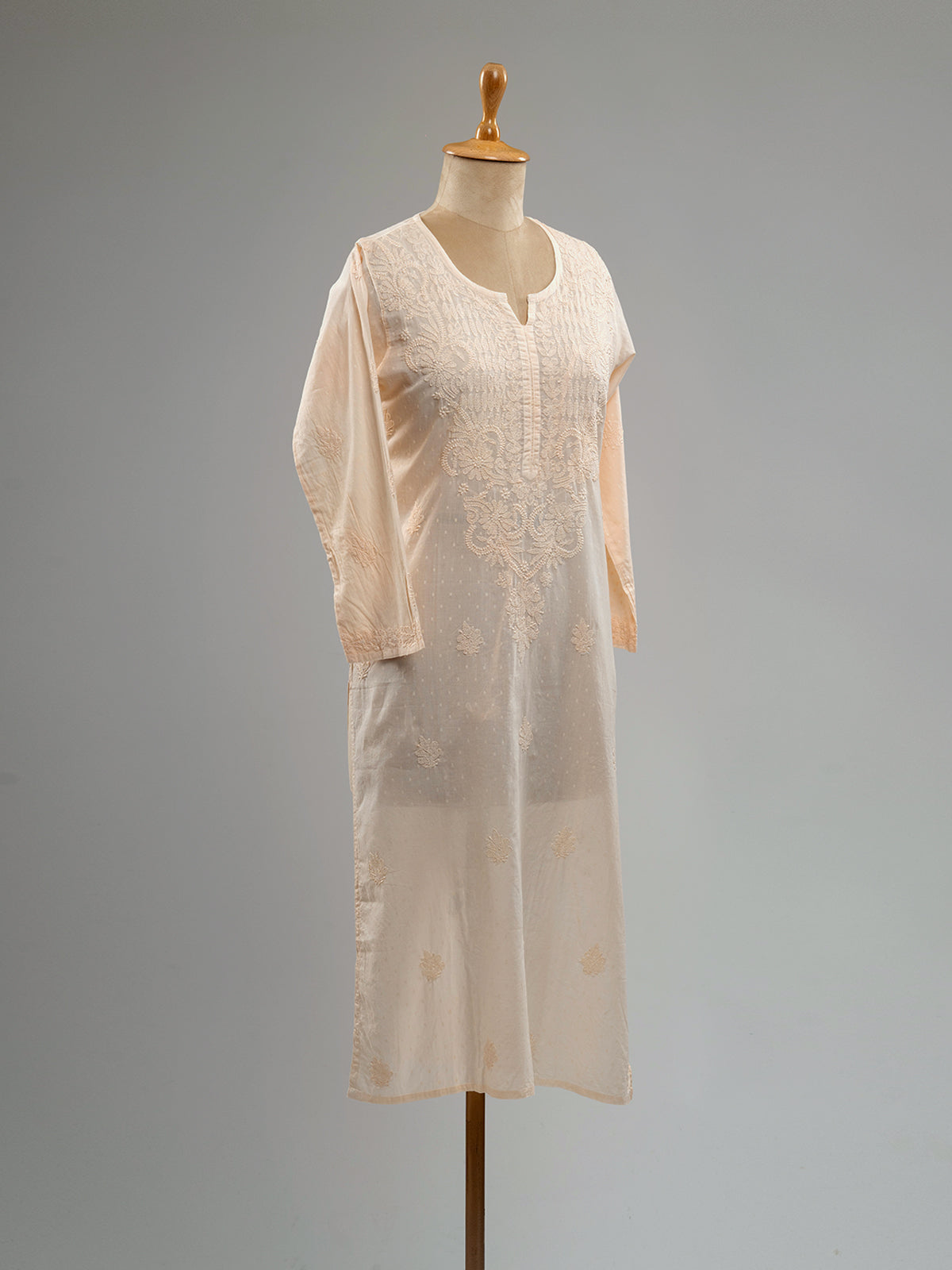 Dobby Cotton Chikankari Kurti