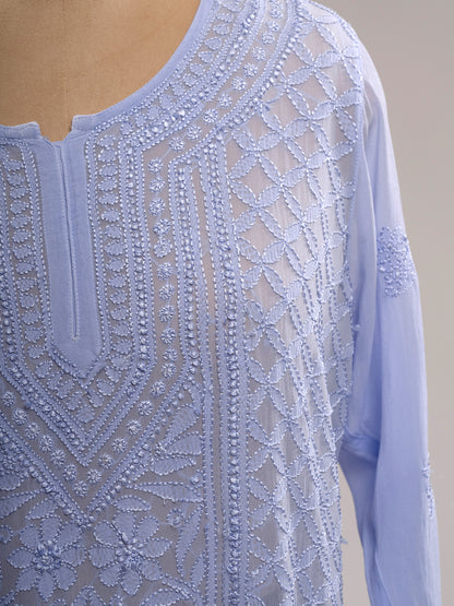 Chikankari Short Kurti