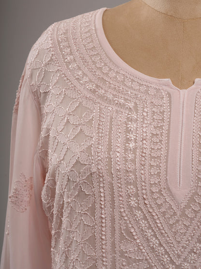 Chikankari Short Kurti
