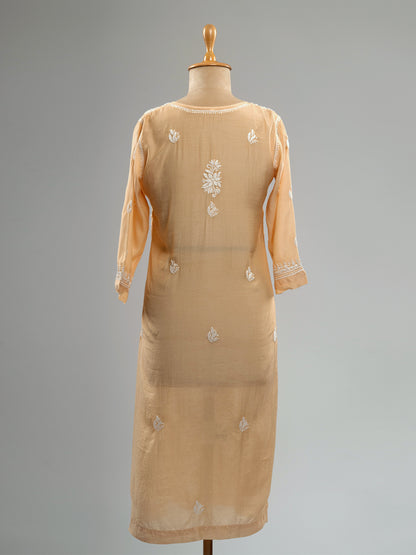 Muslin Lotus Chikankari Kurti