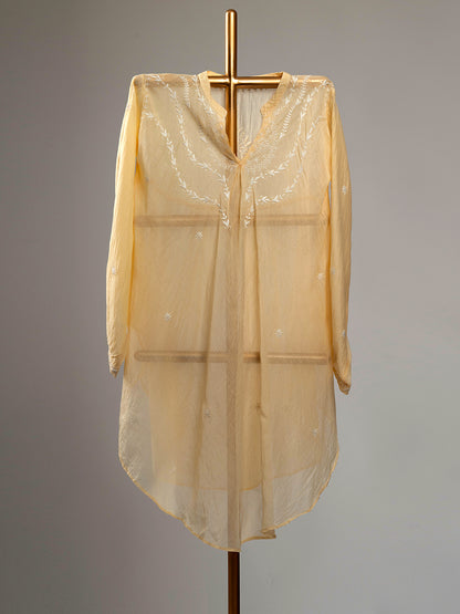 Asymmetric Chikankari Top