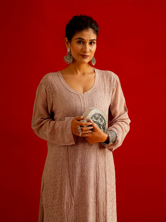 Jaal Embroidered Chikankari Set