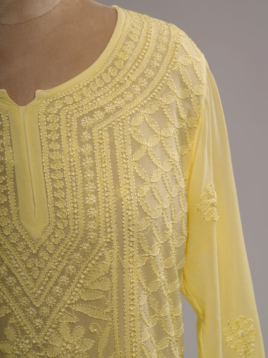 Chikankari Short Kurti