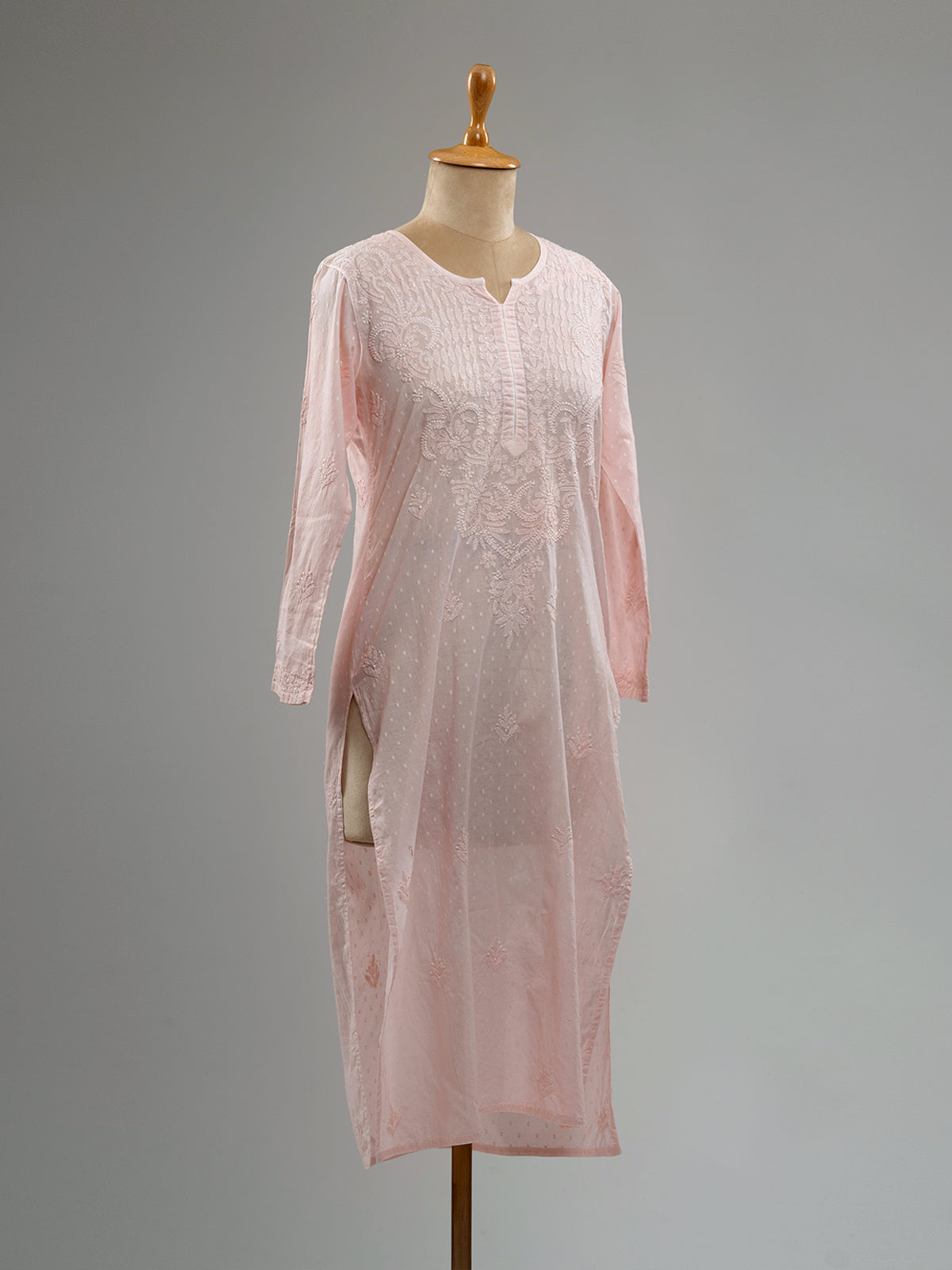 Dobby Cotton Chikankari Kurti