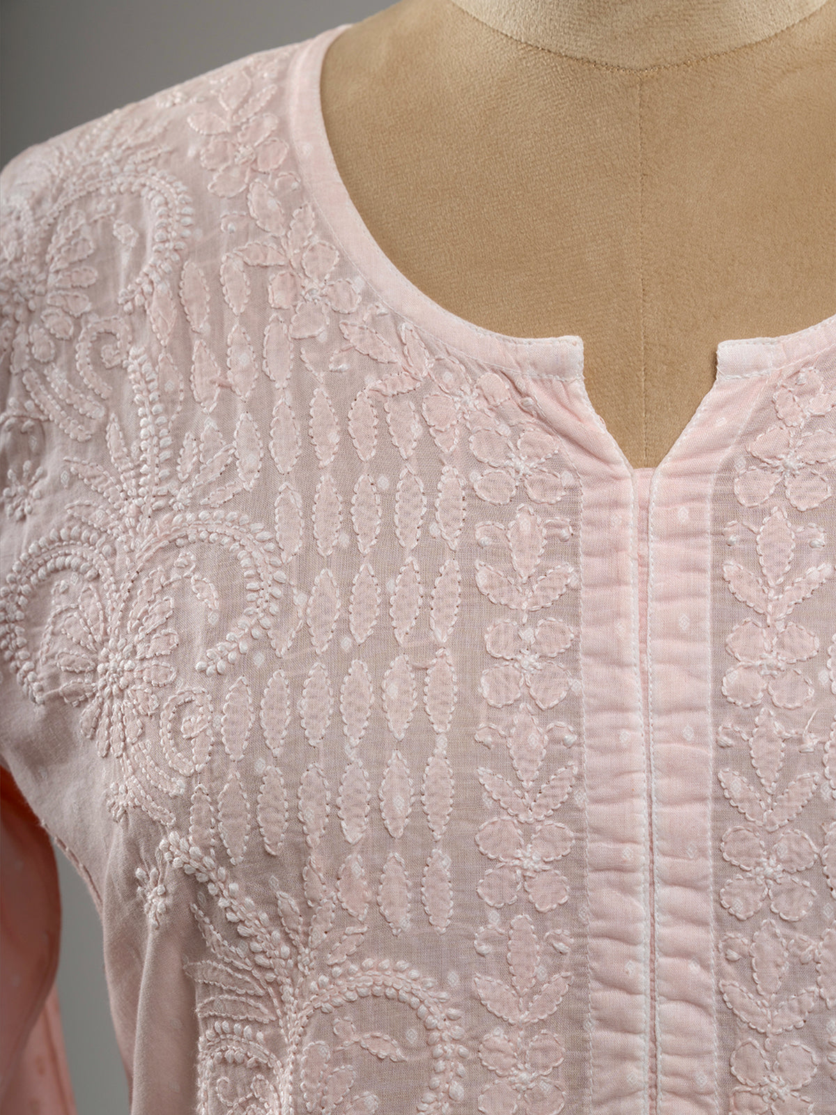 Dobby Cotton Chikankari Kurti