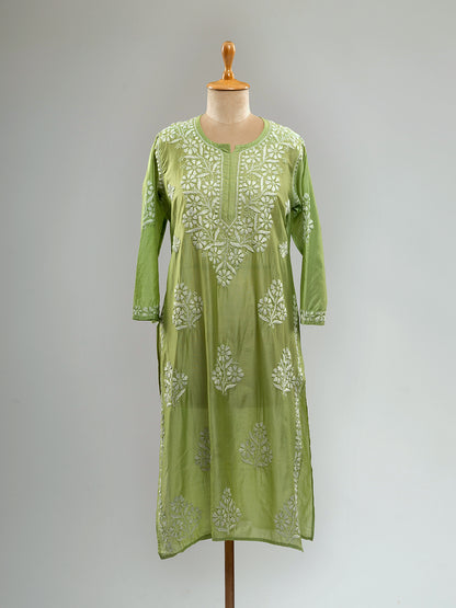 Chanderi Chikankari Kurti