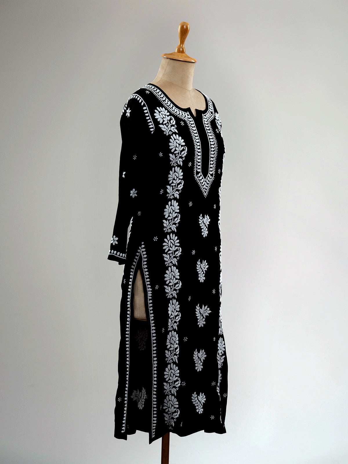 Black Chikankari Kurta
