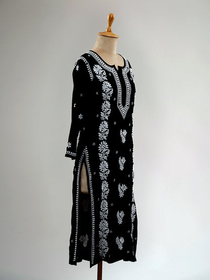 Black Chikankari Kurta