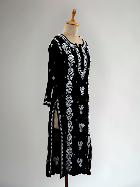Black Chikankari Kurta