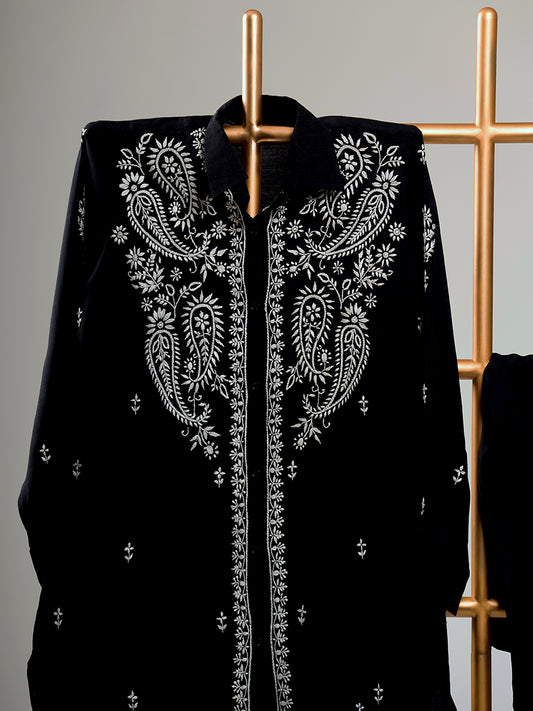 Chikankari Coord Set in Black