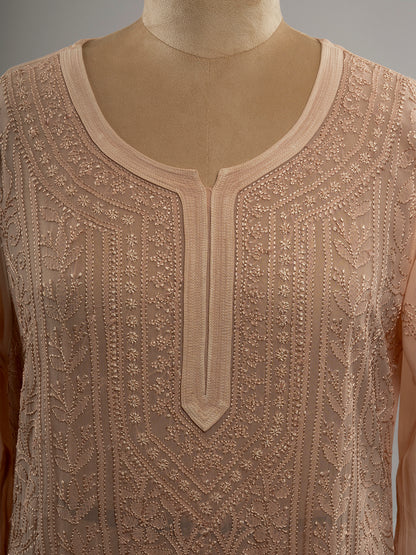 Ombre Chikankari Viscose Kurti