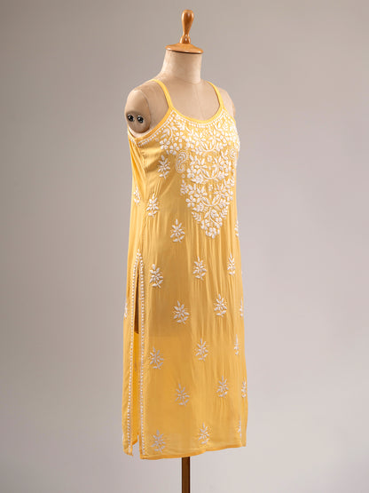 Chikankari Spaghetti Kurti