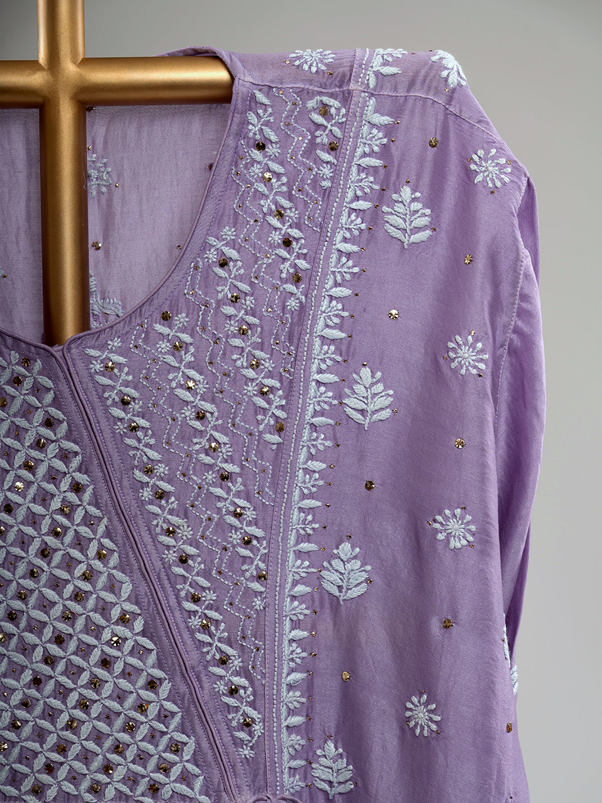 Mul Chanderi Chikankari Suit Set