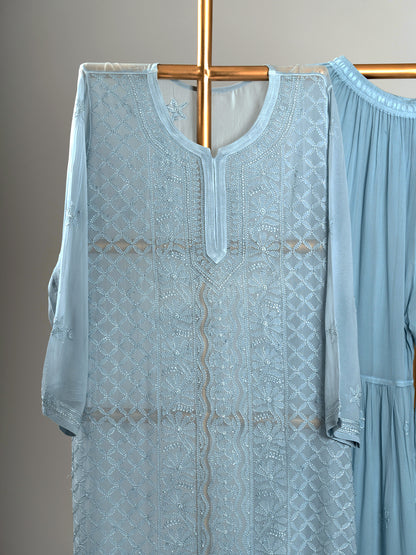 Jaal Embroidered Chikankari Set
