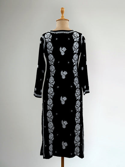 Black Chikankari Kurta