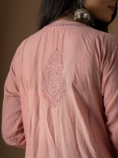 Chanderi Mukaish Chikankari Set