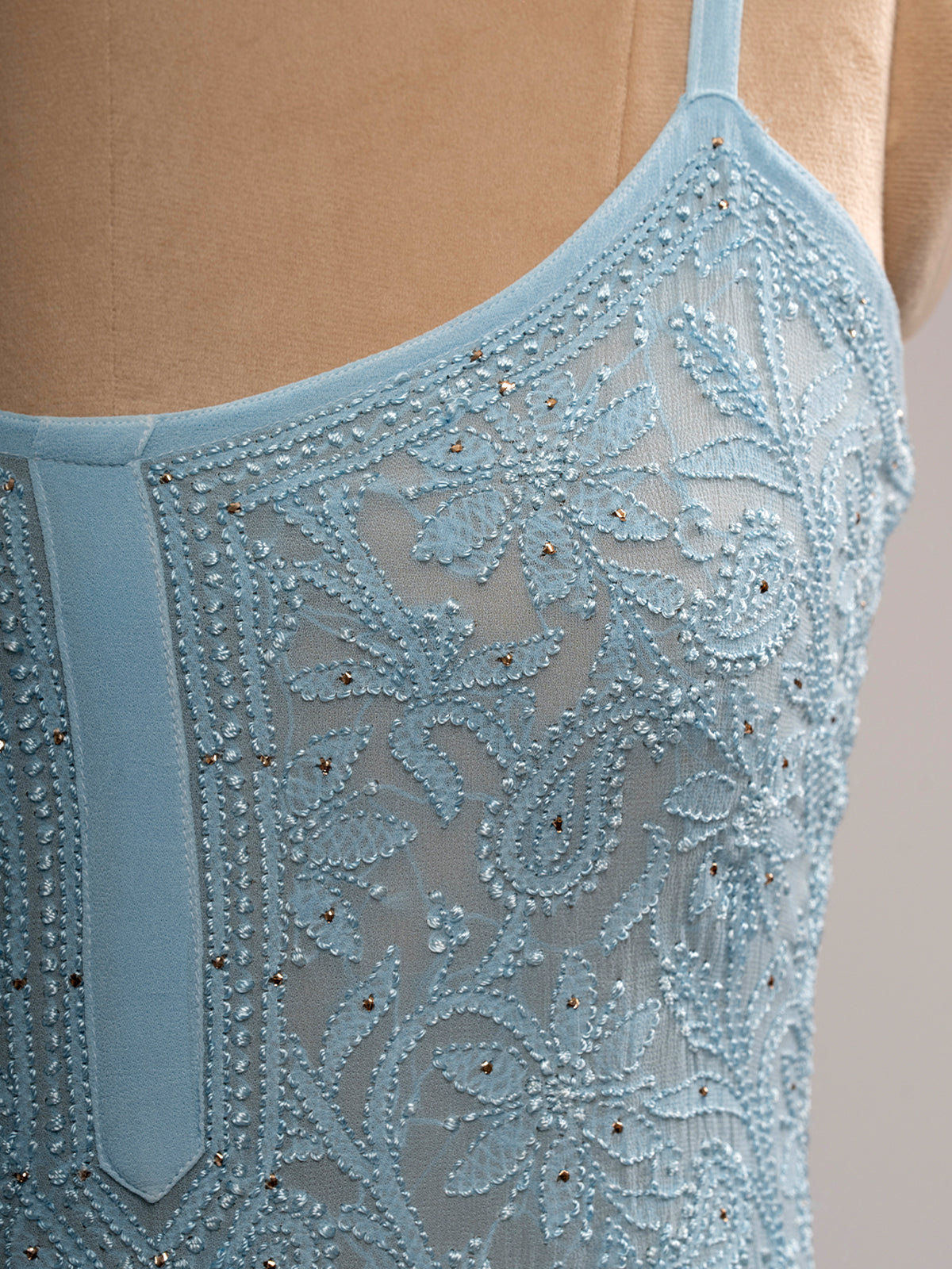 Iktara Chikankari Spaghetti Top