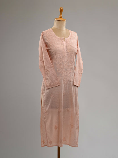 Dobby Cotton Chikankari Kurti