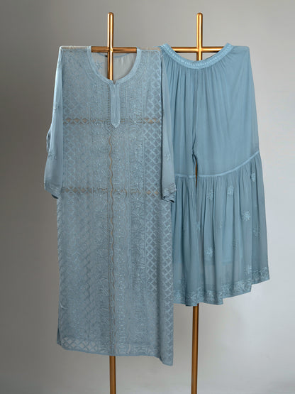 Jaal Embroidered Chikankari Set