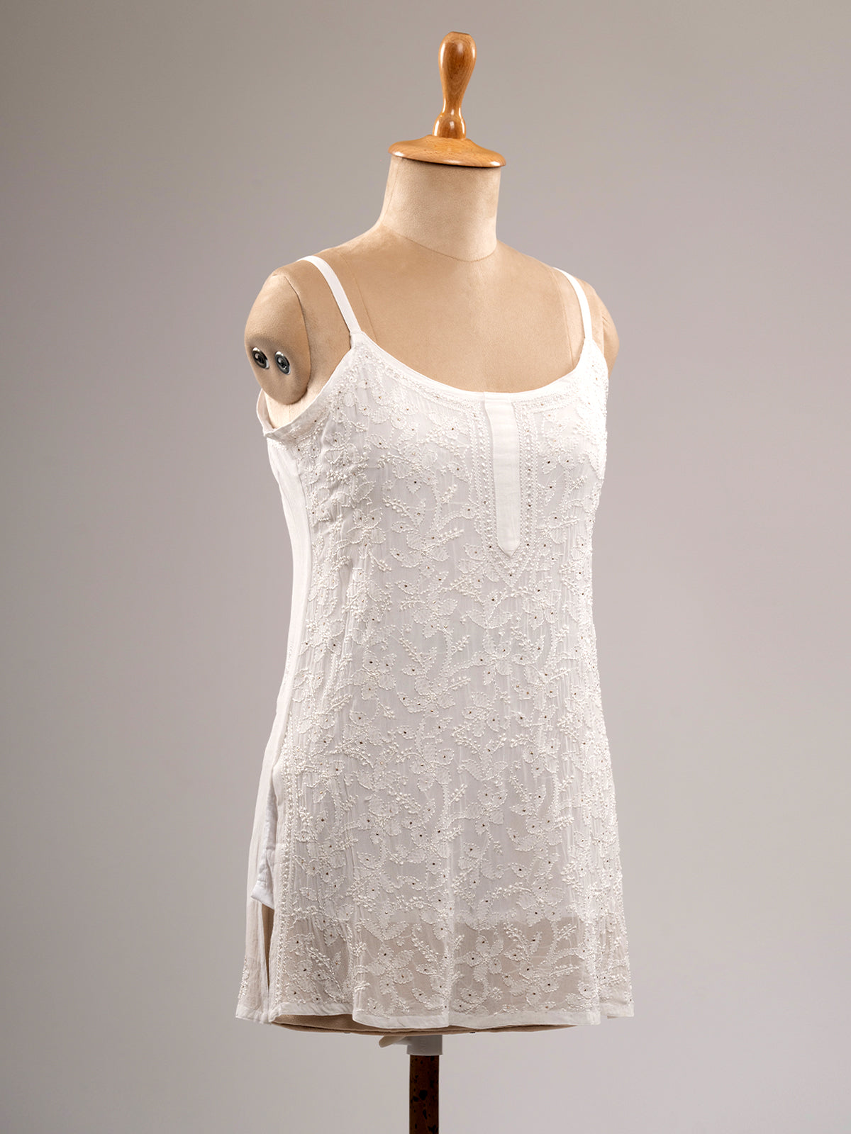 Iktara Chikankari Spaghetti Top