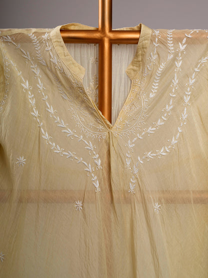 Asymmetric Chikankari Top