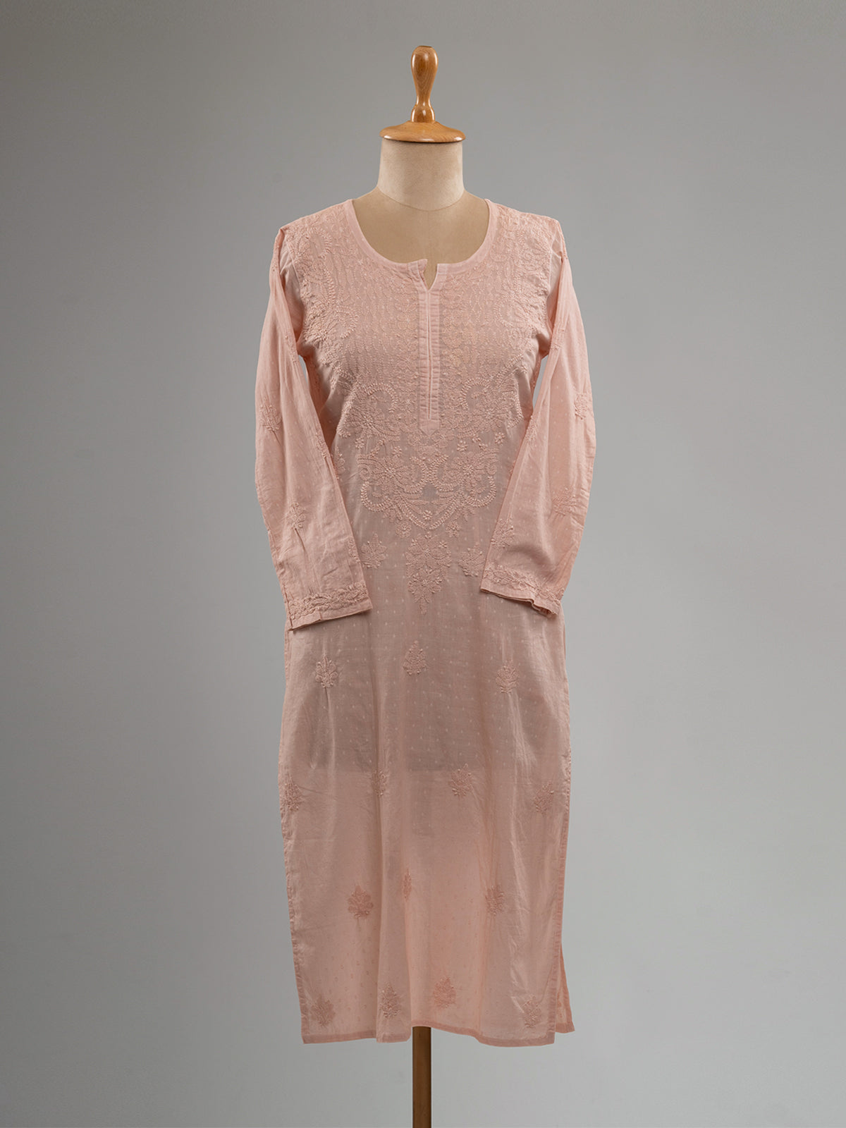 Dobby Cotton Chikankari Kurti