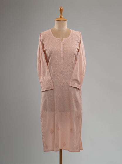 Dobby Cotton Chikankari Kurti