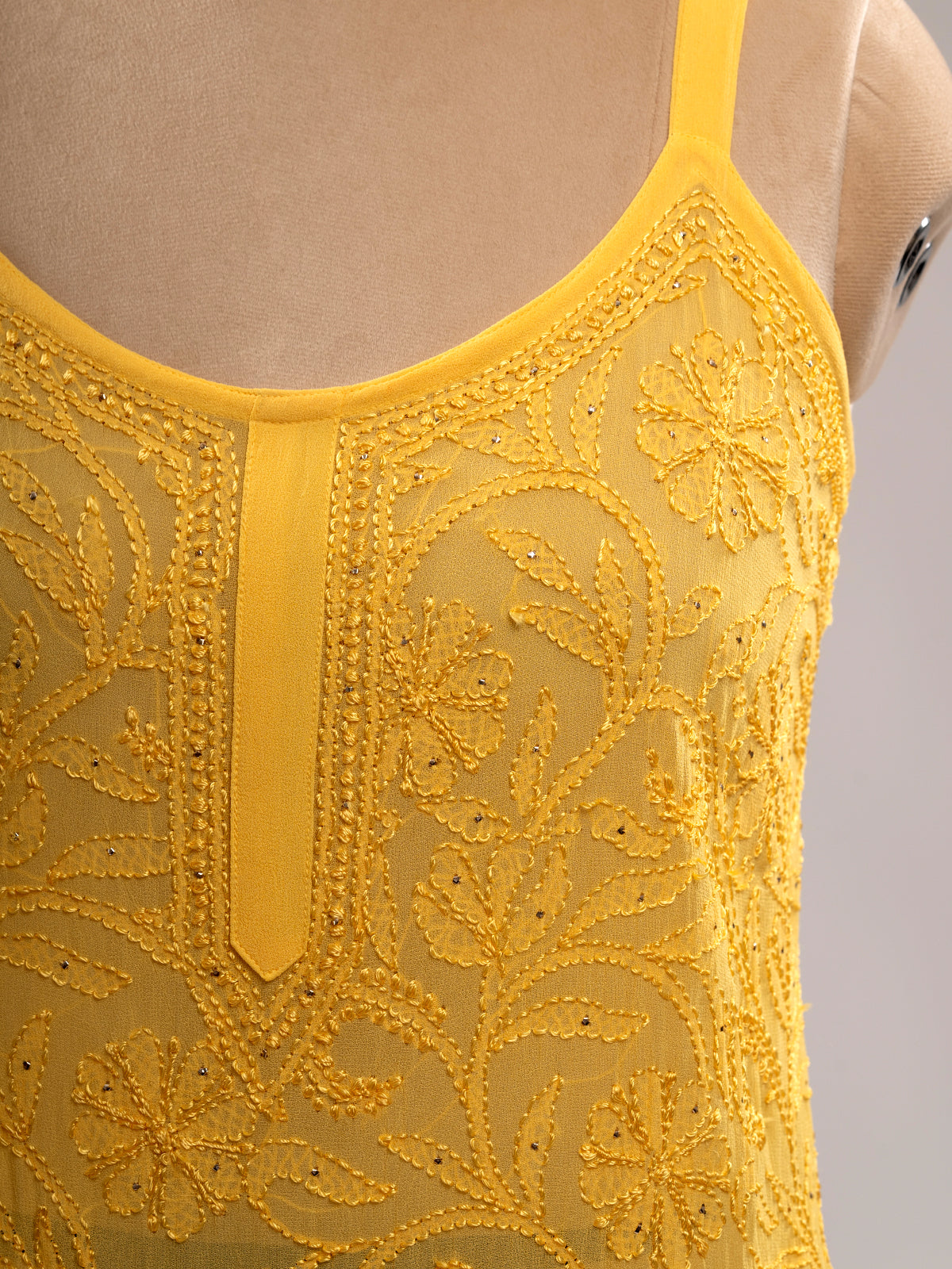 Iktara Chikankari Spaghetti Top
