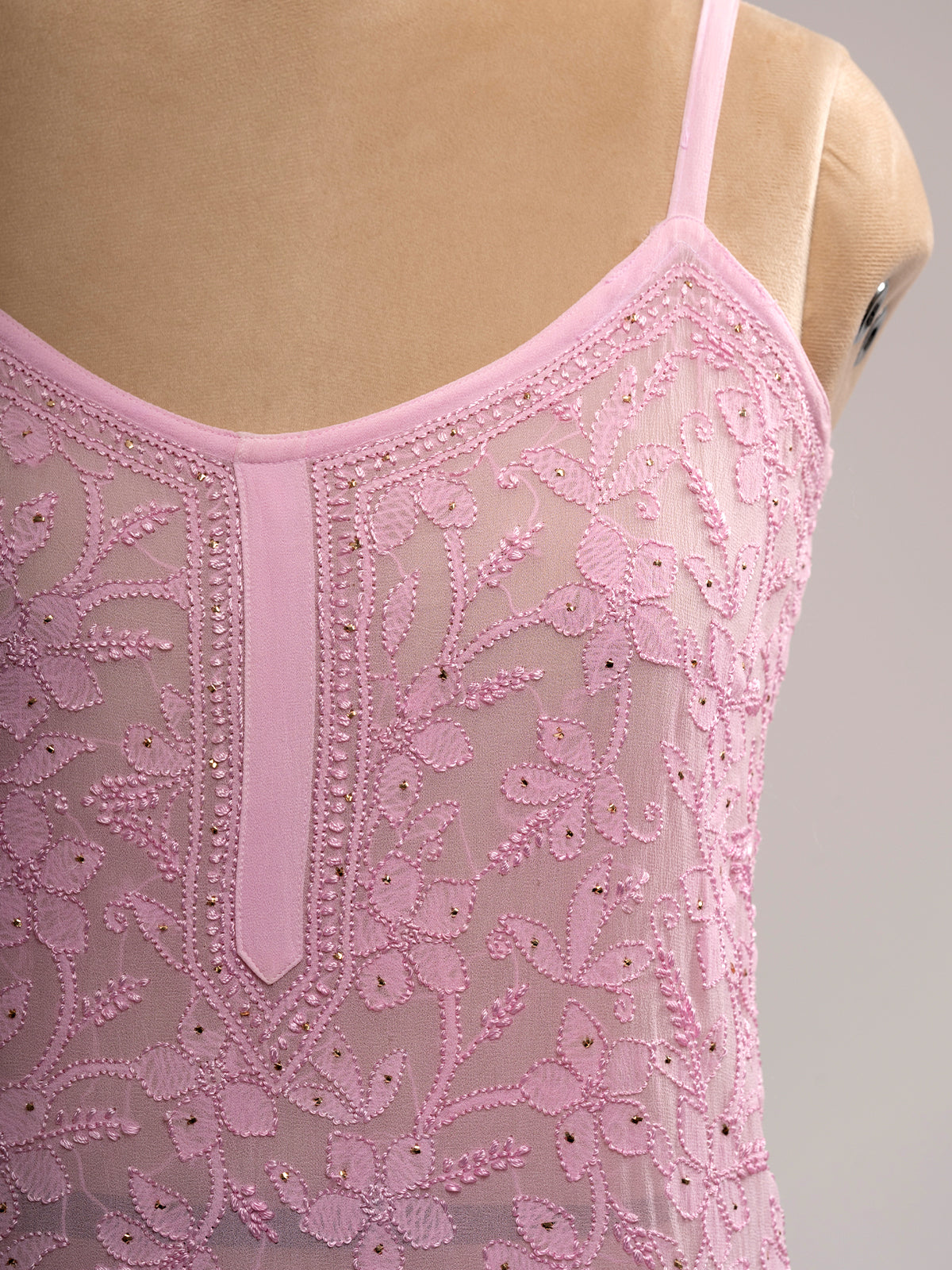 Iktara Chikankari Spaghetti Top