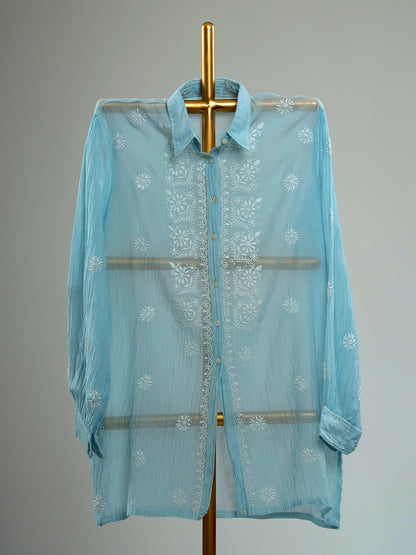 Mul Chanderi Chikankari Shirts