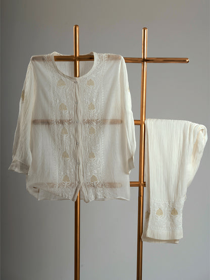 Intricate Chikankari Coord set