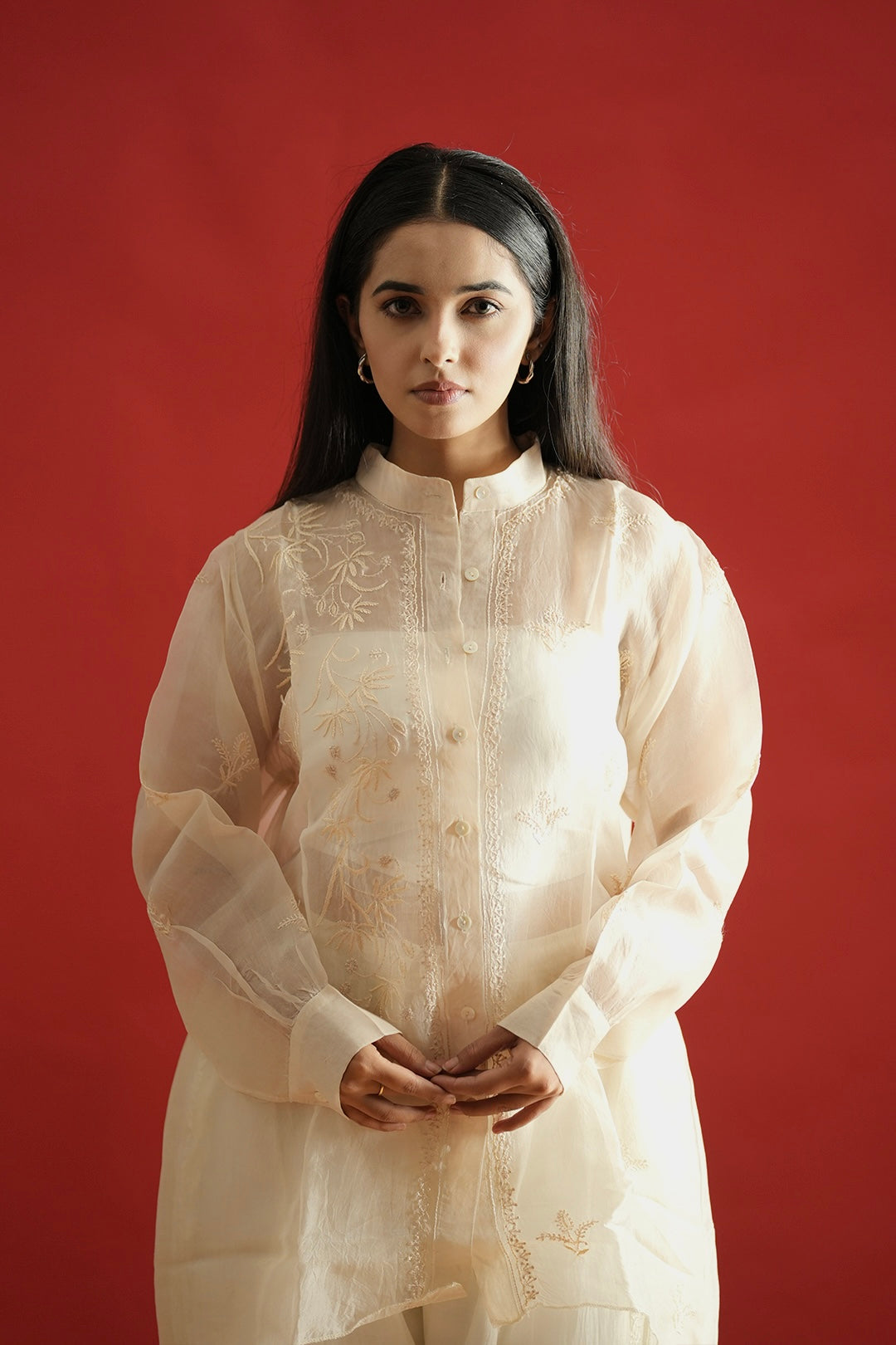Organza Chikankari Shirt