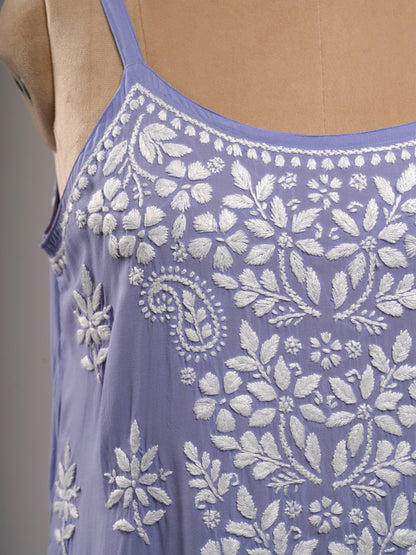 Chikankari Spaghetti Kurti